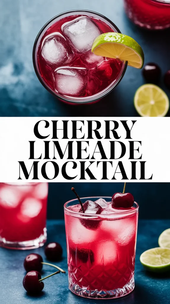 cherry limeade mocktail