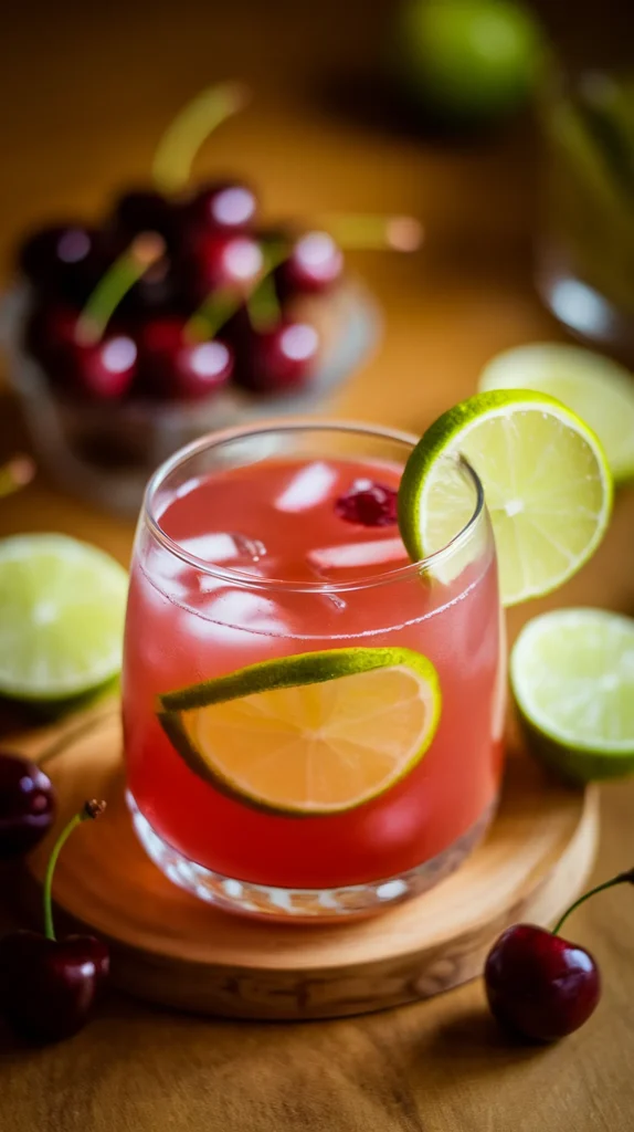 cherry and lime mocktail