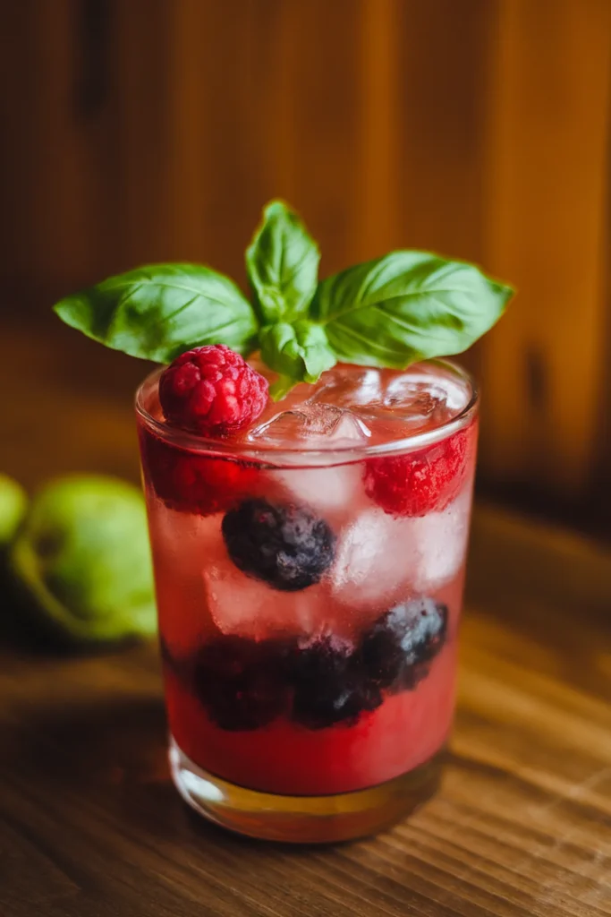Refreshing Berry Basil Mojito Cocktail Recipe berry basil mojito