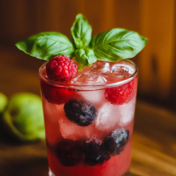 berry basil mojito