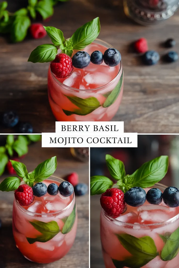 berry basil mojito