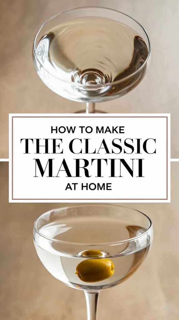Classic gin martini recipe