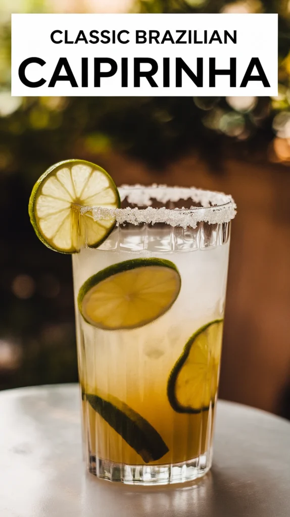 Classic Brazilian caipirinha