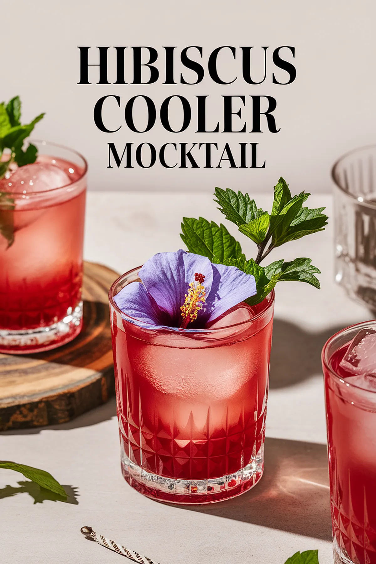 hibiscus cooler mocktail