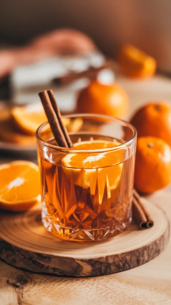 spiced clementine mulled whisky