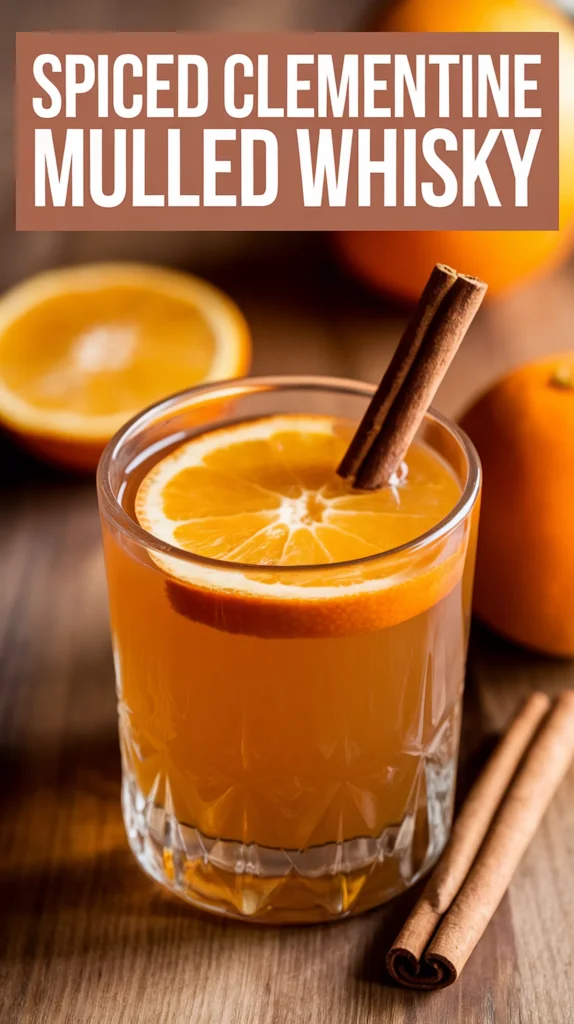 spiced clementine mulled whisky