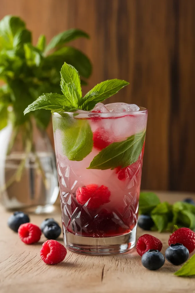 berry basil mojito