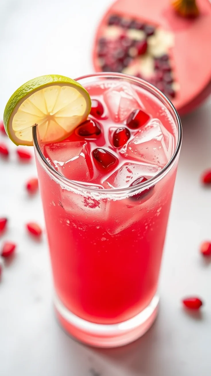 pomegranade passion fizz for valentines day