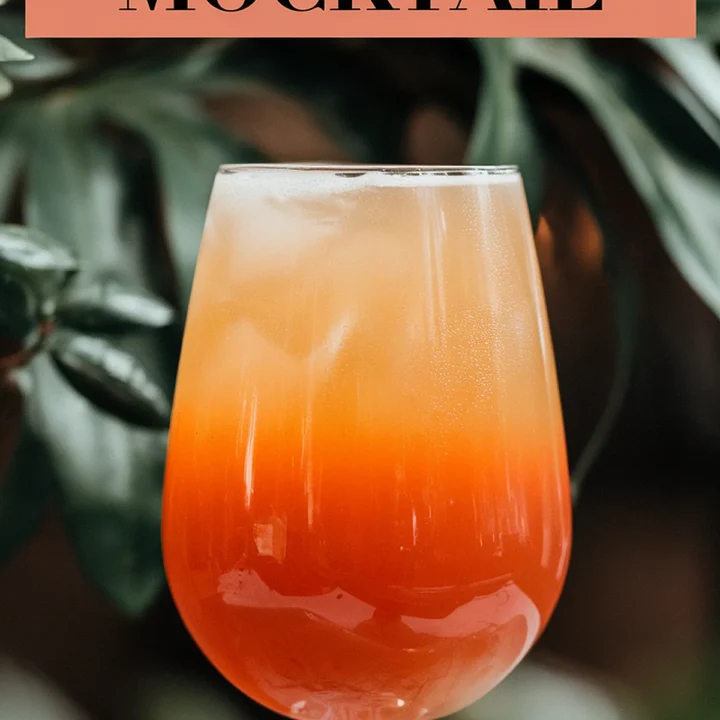 tropical sunrise mocktail
