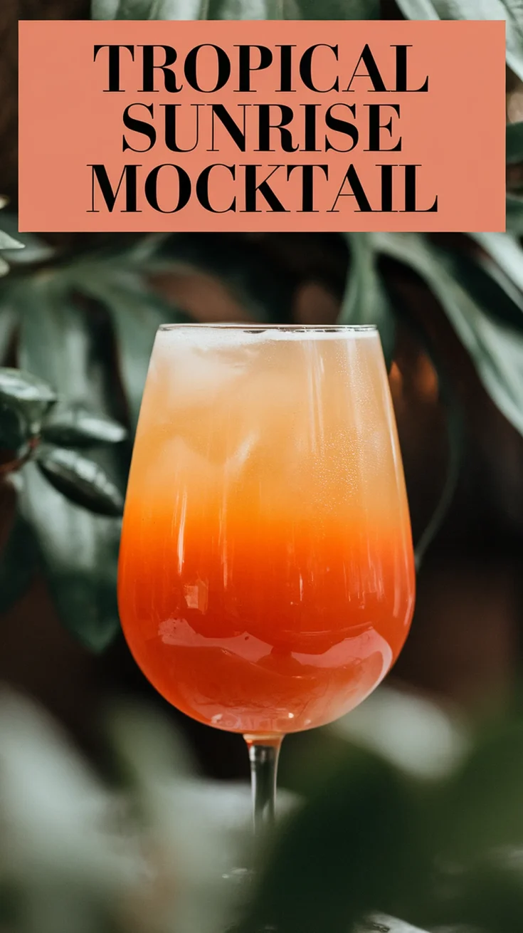 tropical sunrise mocktail