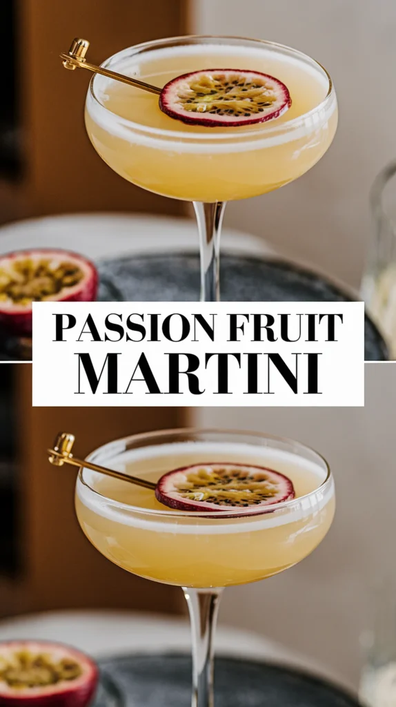 passion fruit martini cocktail
