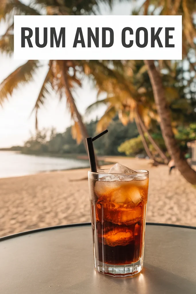 rum and coke cocktail