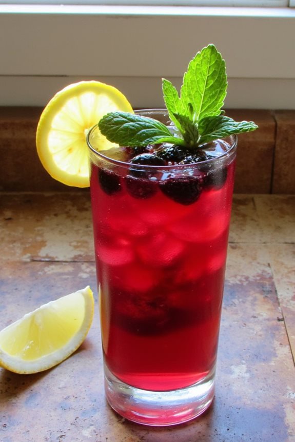 hibiscus berry delight mocktail