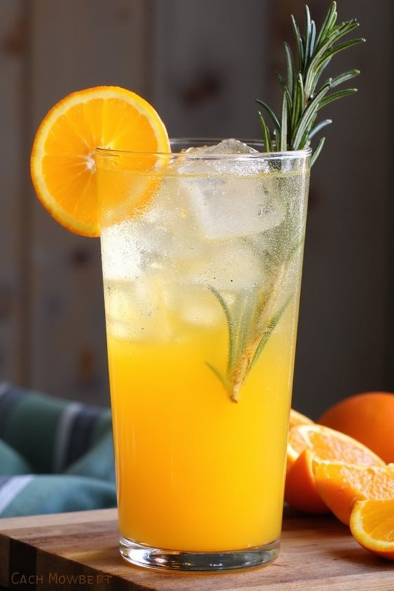 orange rosemary fizz recipe