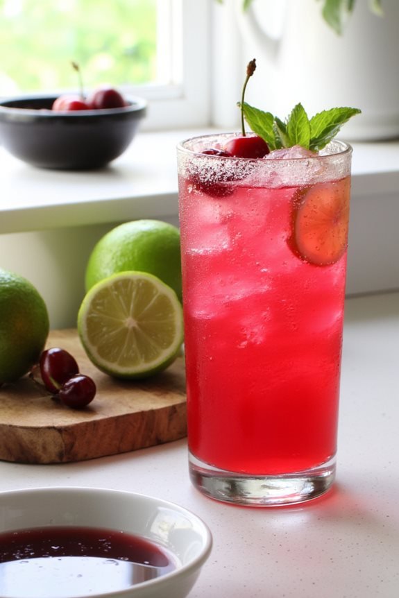sweet tart cherry limeade delight