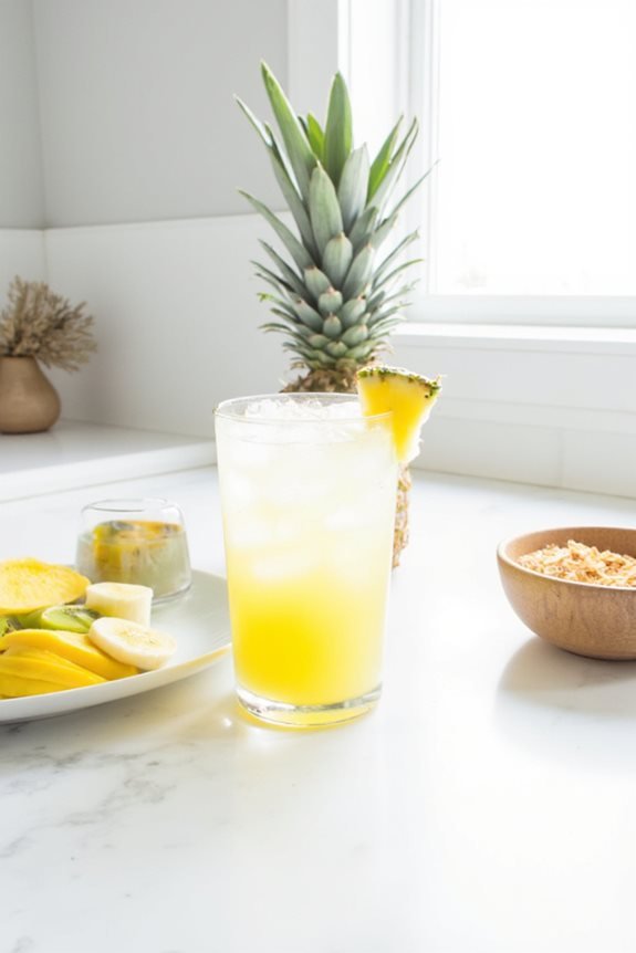 tropical mocktail food pairings