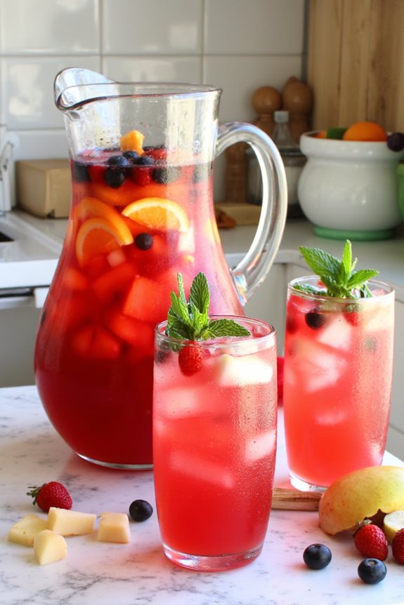alcohol free sangria mocktail delight