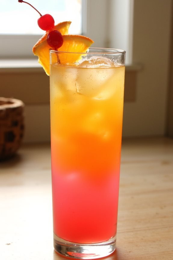 citrus mocktail with grenadine