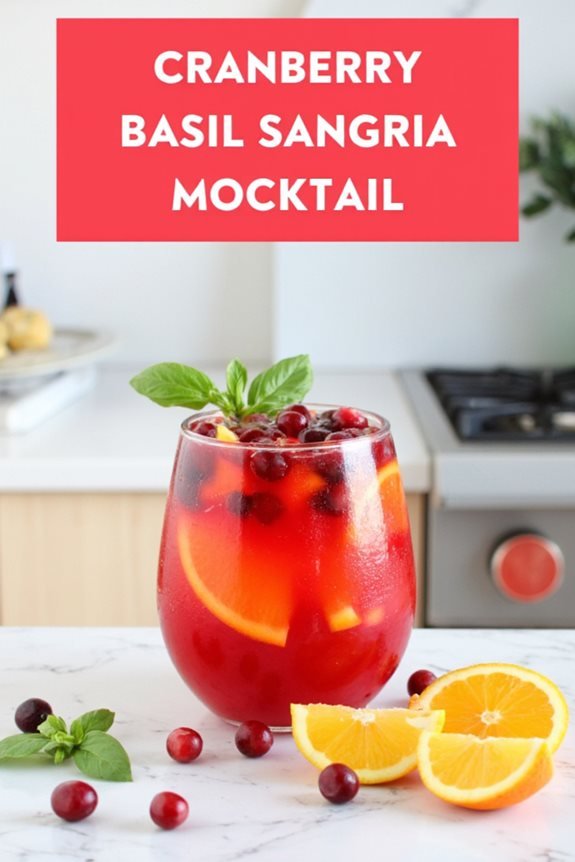 cranberry basil sangria tips