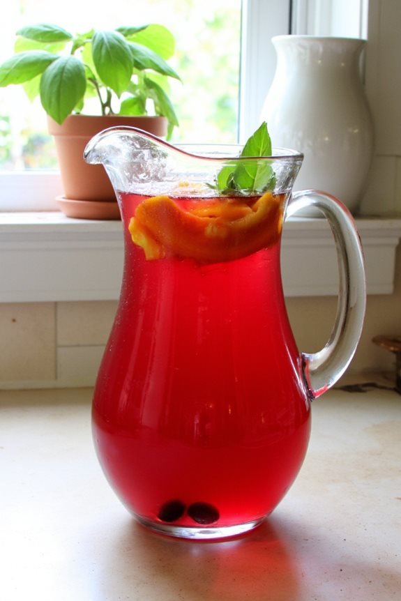 perfect cranberry basil mocktail