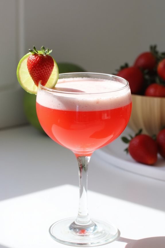 refreshing virgin strawberry daiquiri