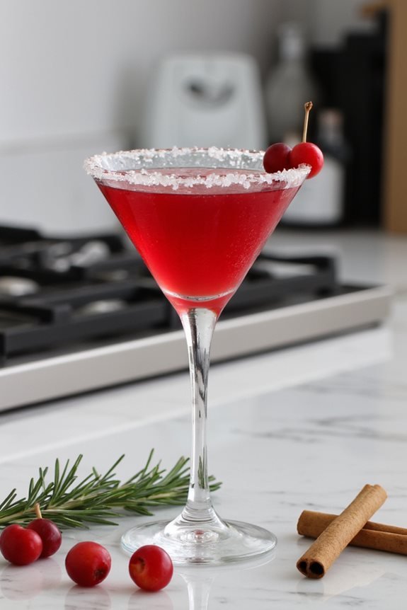 cranberry infused winter cocktail