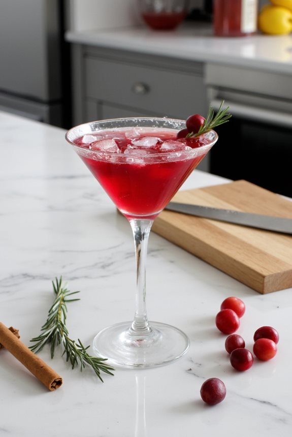 festive cranberry cocktail variations