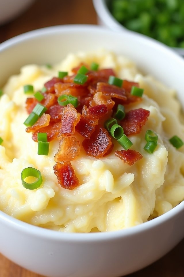 bacon infused creamy mashed potatoes
