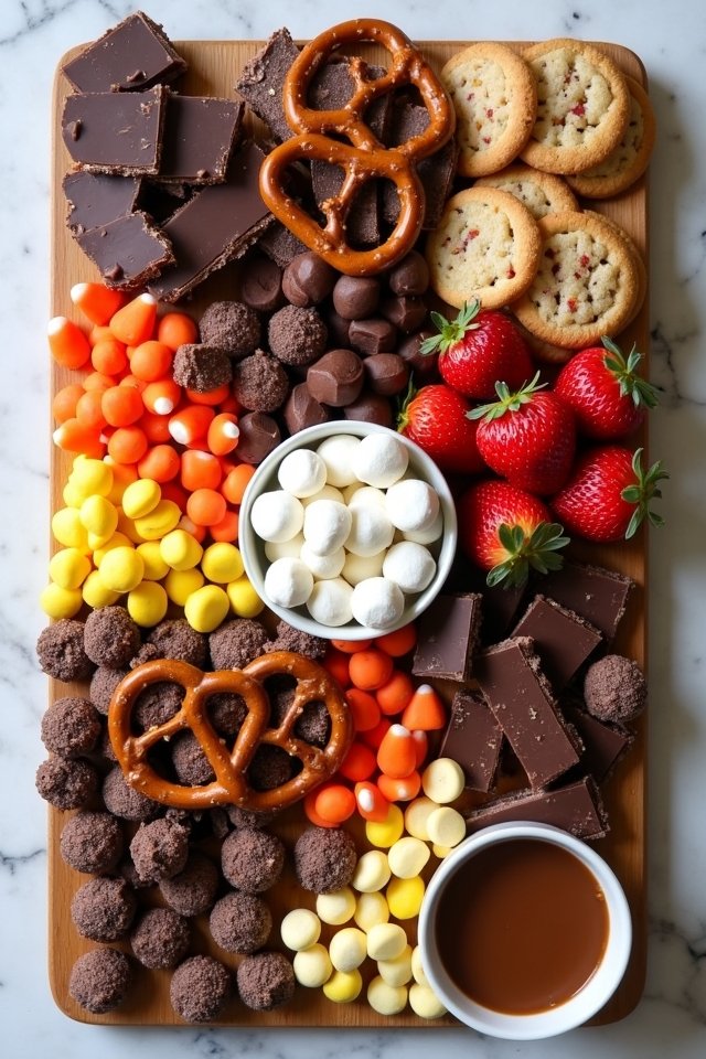 thanksgiving chocolate dessert board