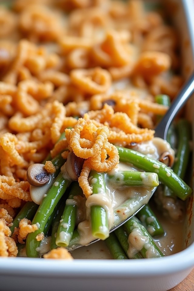 truffle infused green bean casserole