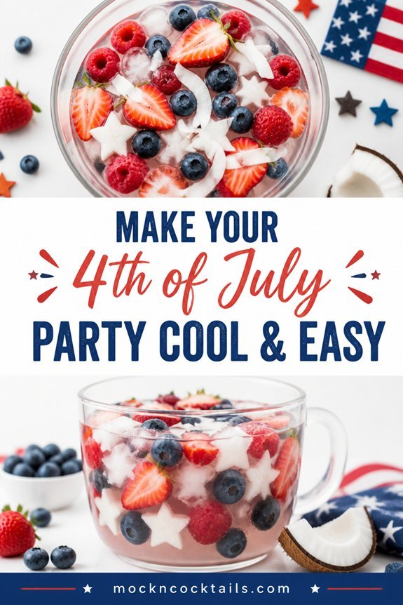 berry infused patriotic coconut cooler