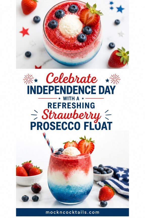 berry prosecco ice cream float