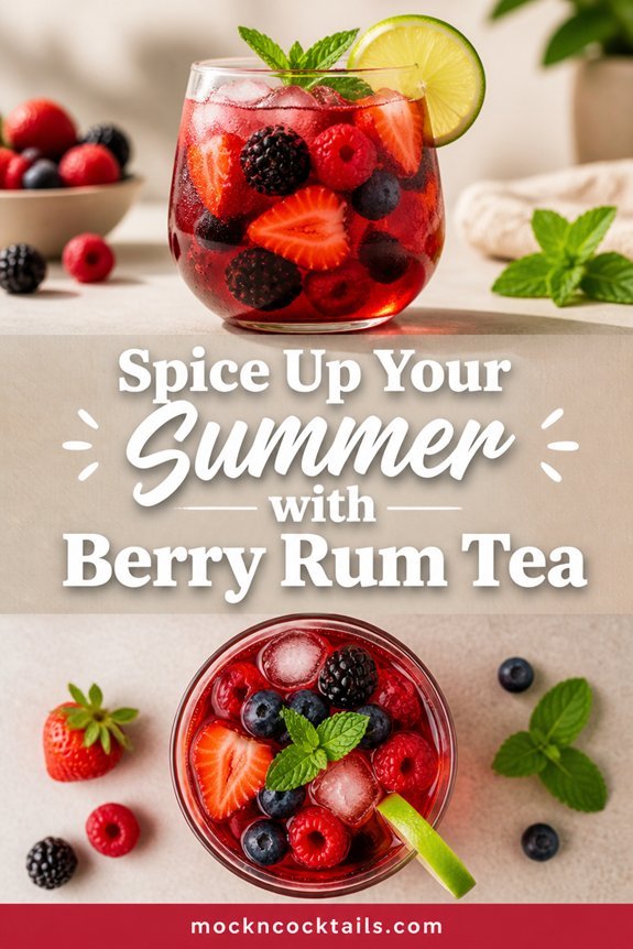 berry rum tea refreshment