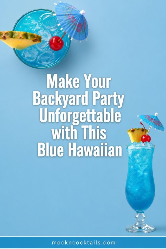 blue layered tropical cocktail