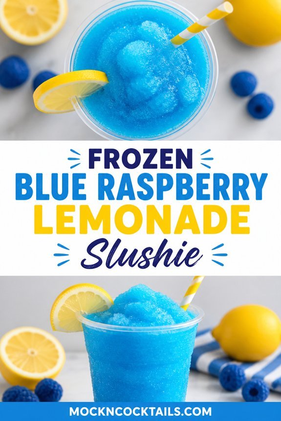 blue raspberry lemonade slushie