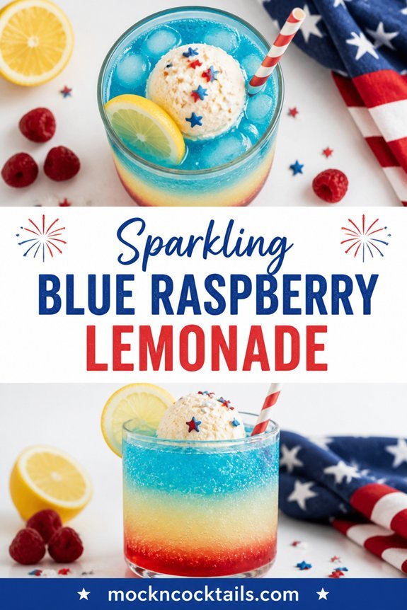 blue raspberry sparkling lemonade