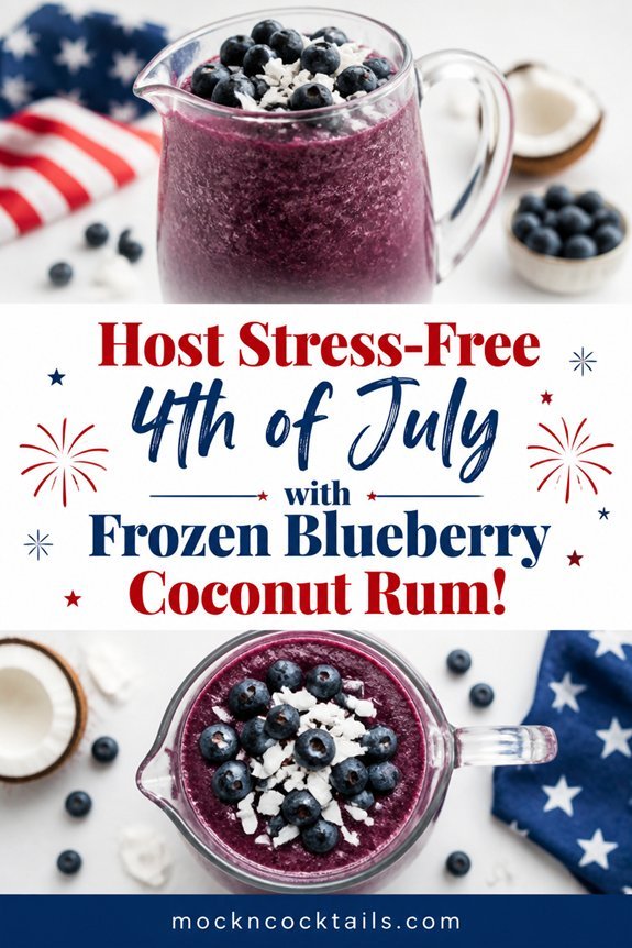 blueberry coconut rum punch
