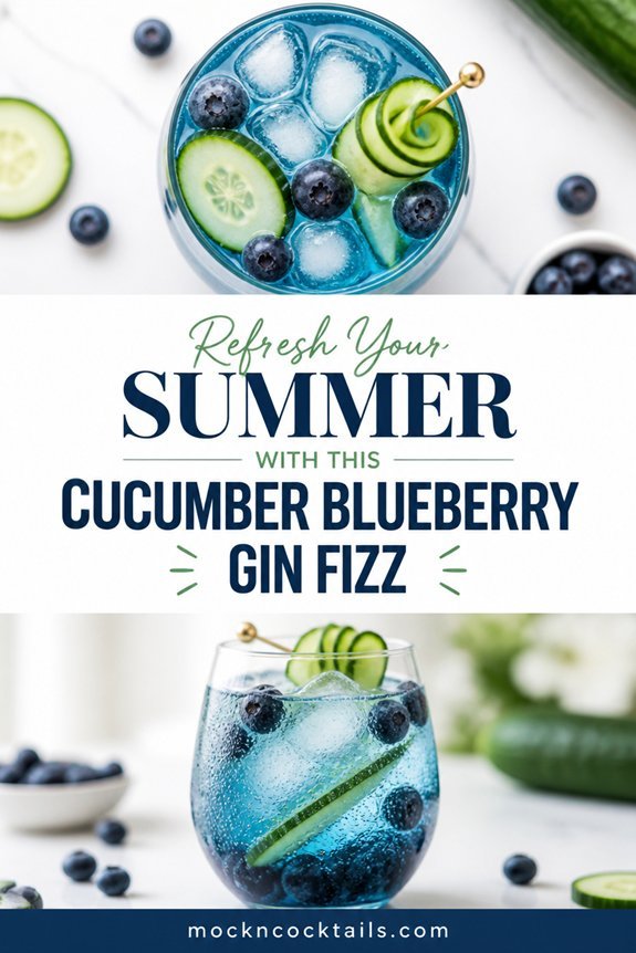 blueberry cucumber gin fizz