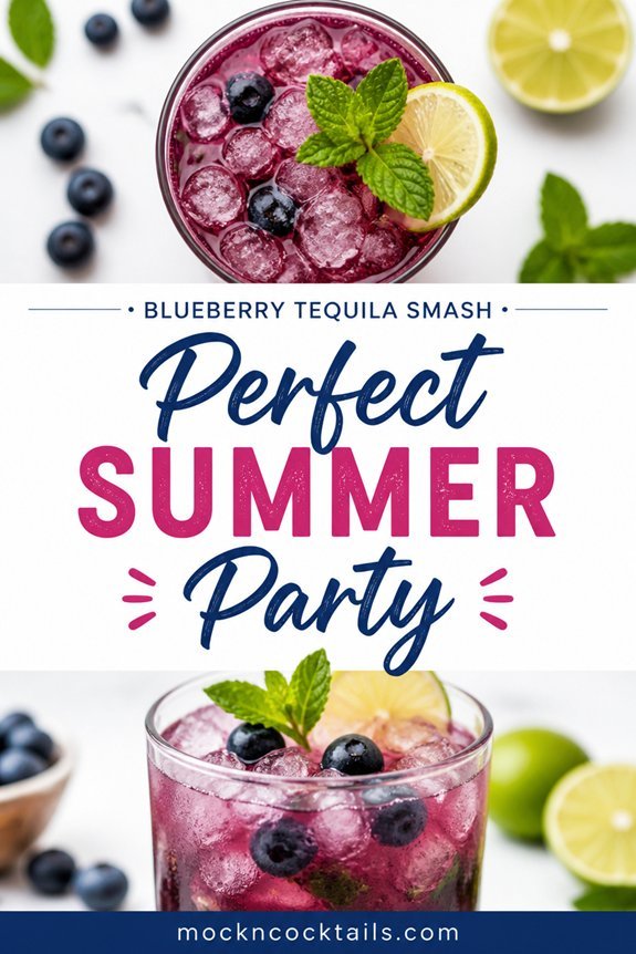 blueberry mint tequila cocktail