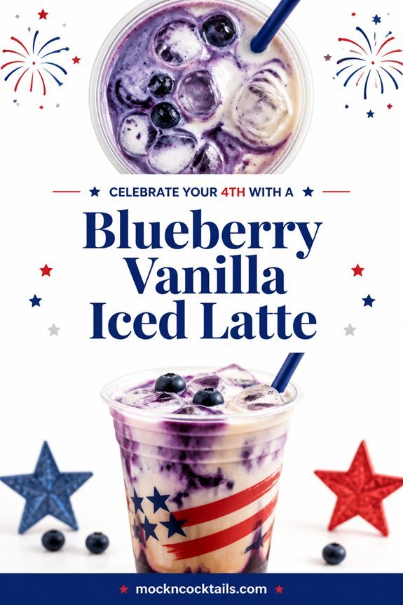 blueberry vanilla iced latte