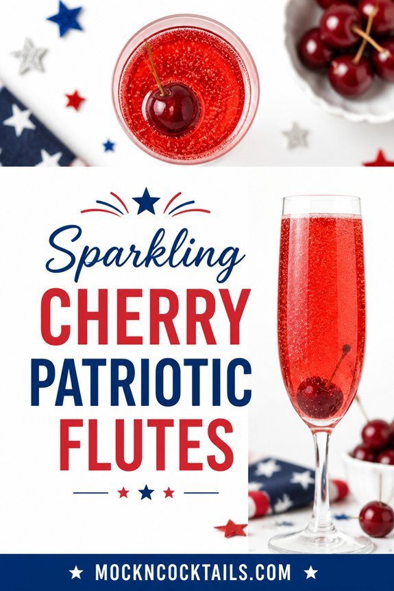 cherry champagne patriotic toast