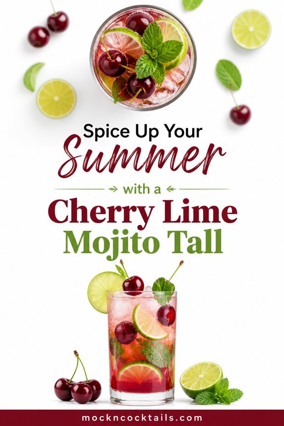 cherry lime mint mojito