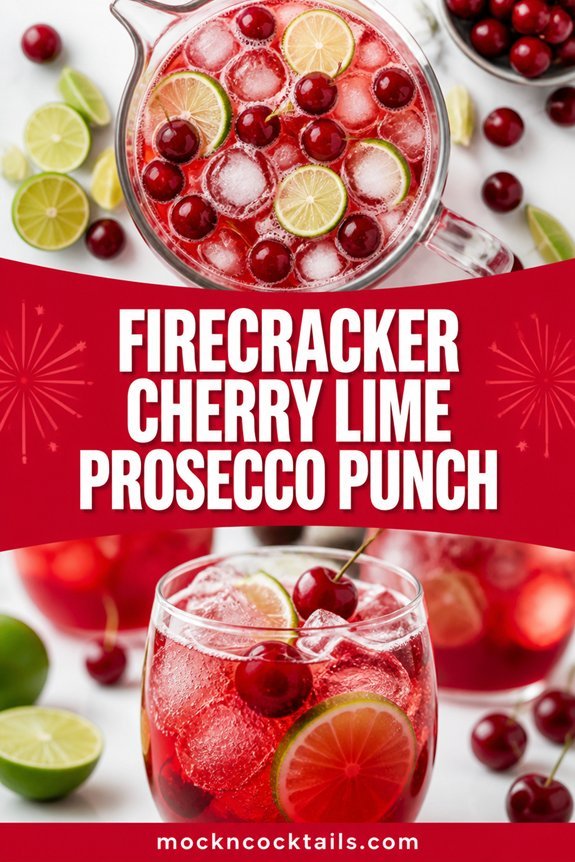 cherry limeade prosecco punch