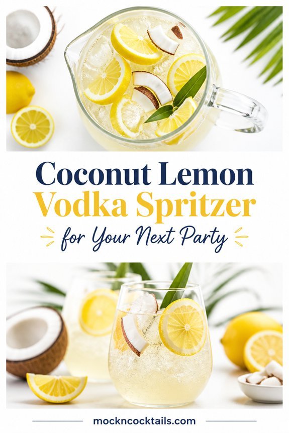 coconut lemon vodka spritzer