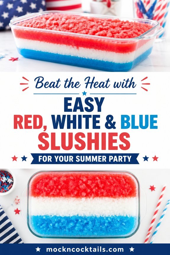 colorful layered summer slushies