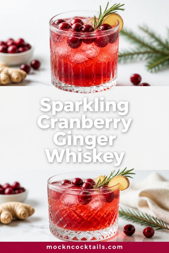 cranberry ginger whiskey cocktail