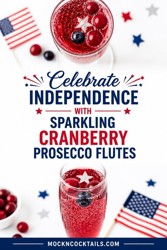 festive cranberry prosecco cheers