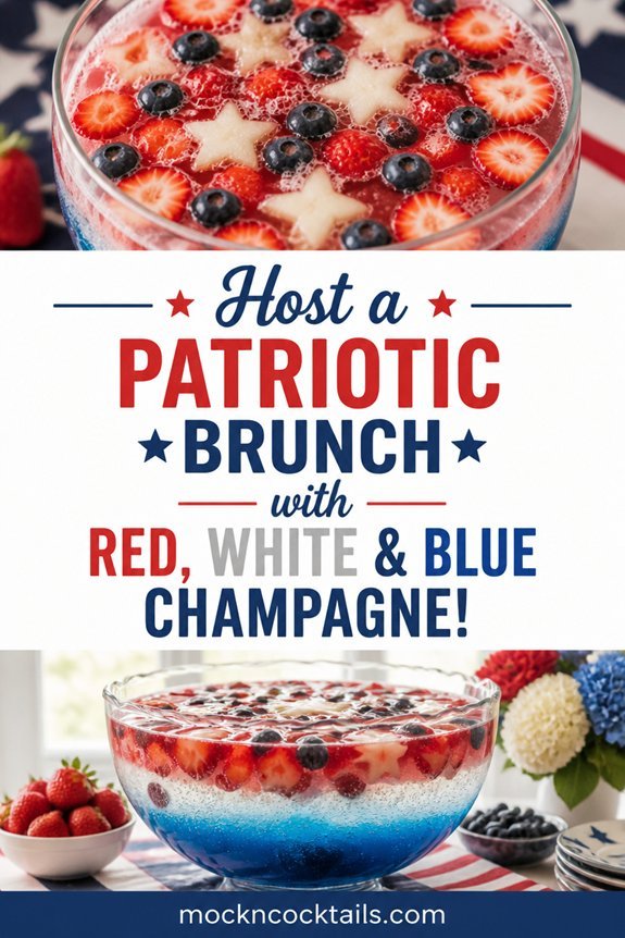 festive layered champagne punch