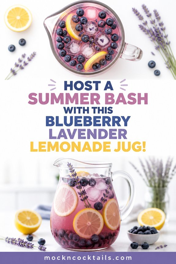floral blueberry lemonade cocktail