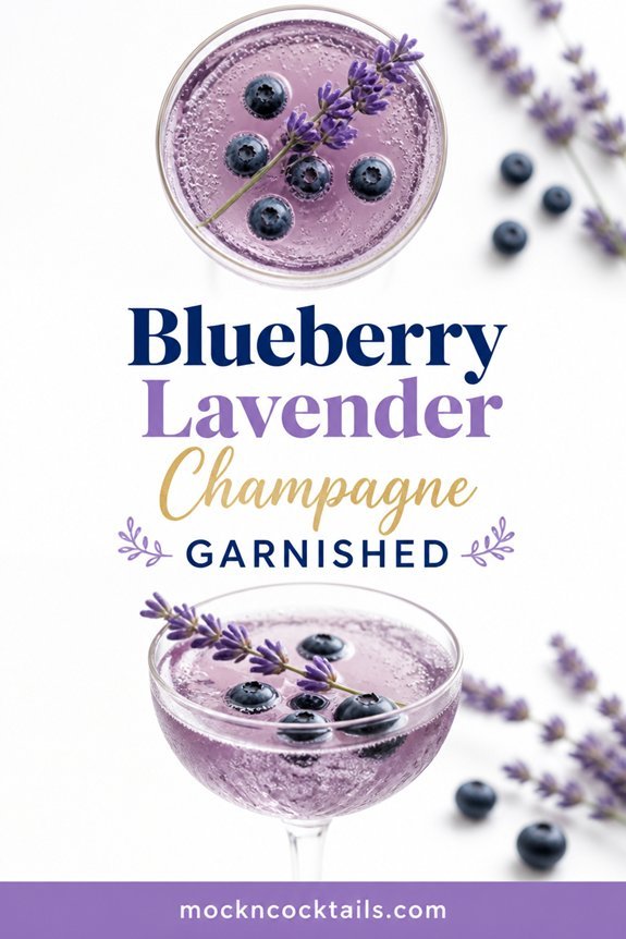 lavender blueberry champagne cocktail
